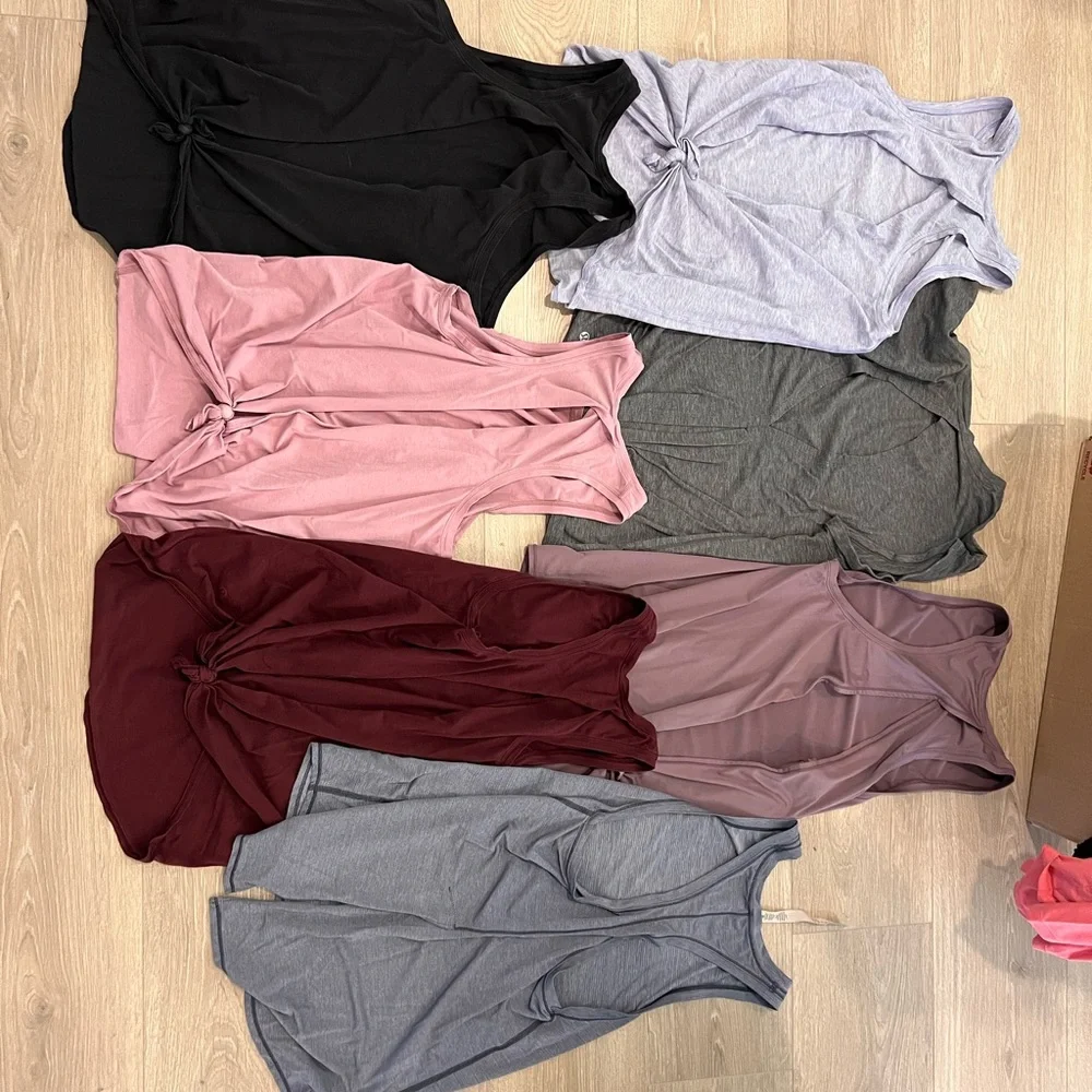 Lululemon Athletica Sleeveless Tops in Gray, Pink, and Burgundy - Picture 2 of 3